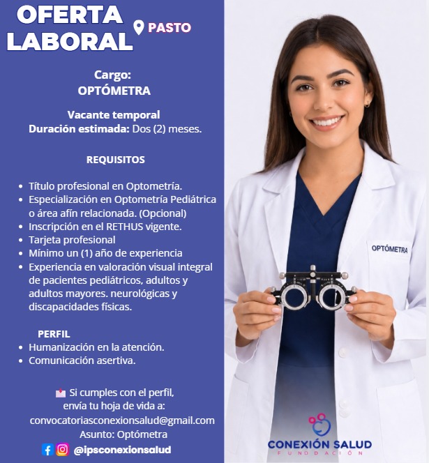 Convocatoria Optómetra