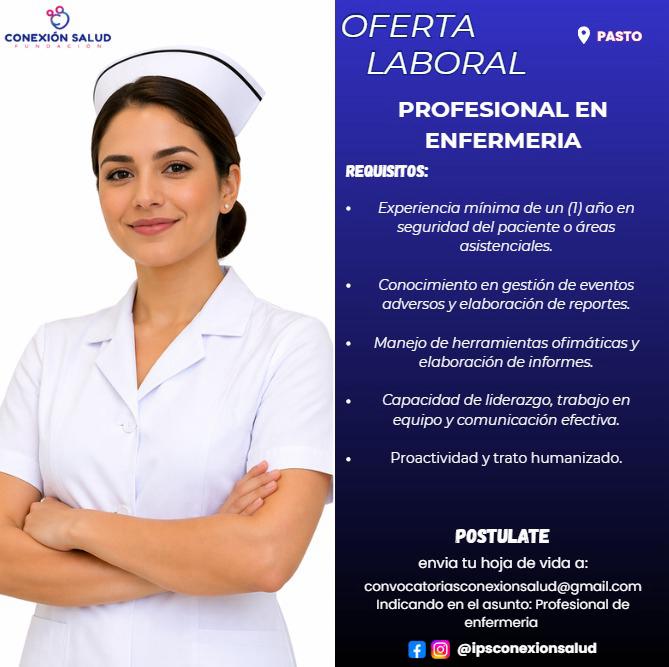 Convocatoria Profesional en Enfermería